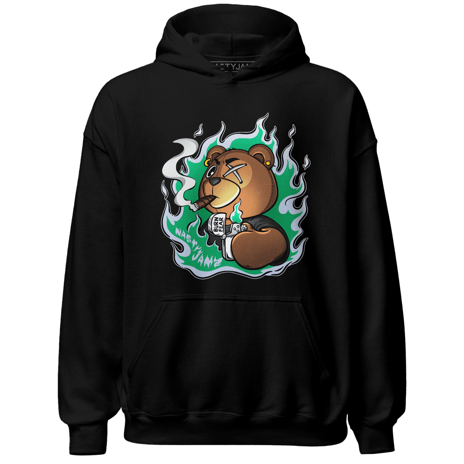 Lucky Green 5s Hoodie Match BER Burn Fear - NastyJamz