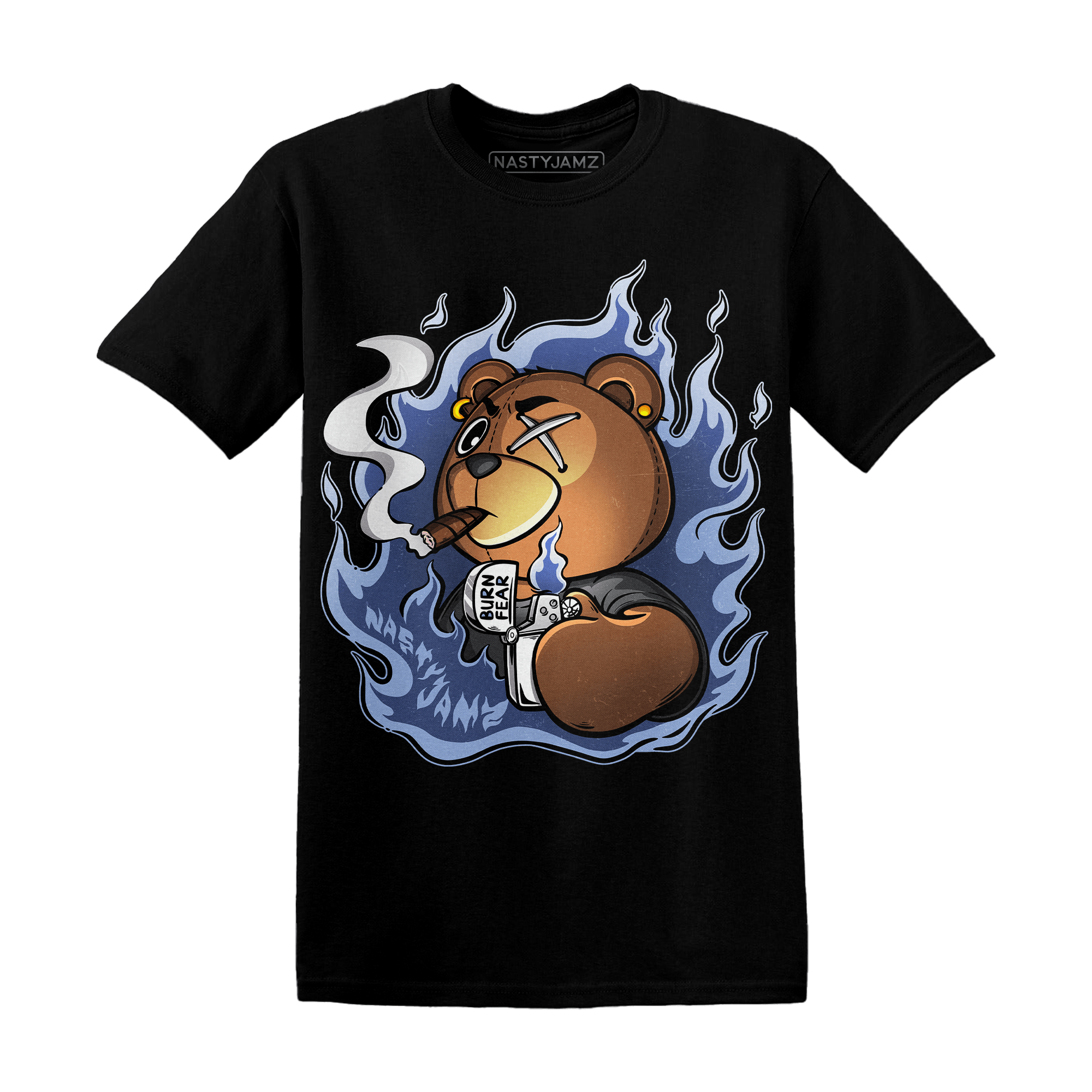 Midnight Navy 5s T Shirt Match BER Burn Fear - NastyJamz