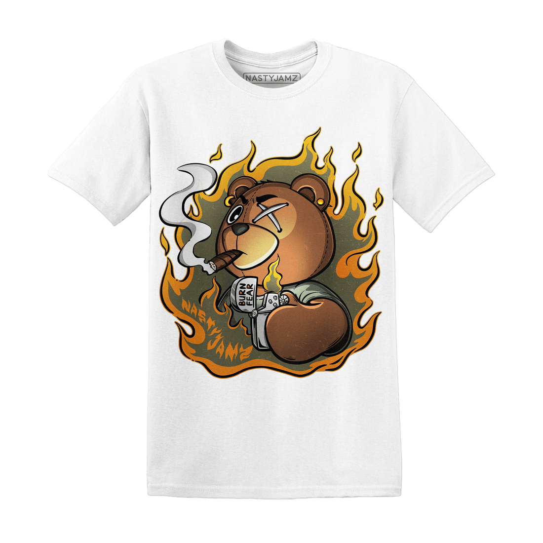 Olive 5s T Shirt Match BER Burn Fear - NastyJamz