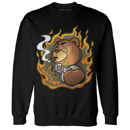 Olive 5s Sweatshirt Match BER Burn Fear - NastyJamz