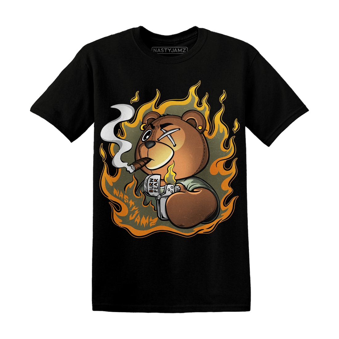 Olive 5s T Shirt Match BER Burn Fear - NastyJamz