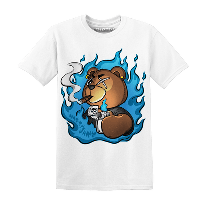 Powder Blue 9s T Shirt Match BER Burn Fear - NastyJamz