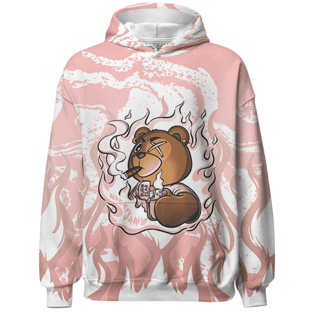 Low Legend Pink 11s Hoodie Match BER Burn Fear 3D All-Over Print - NastyJamz