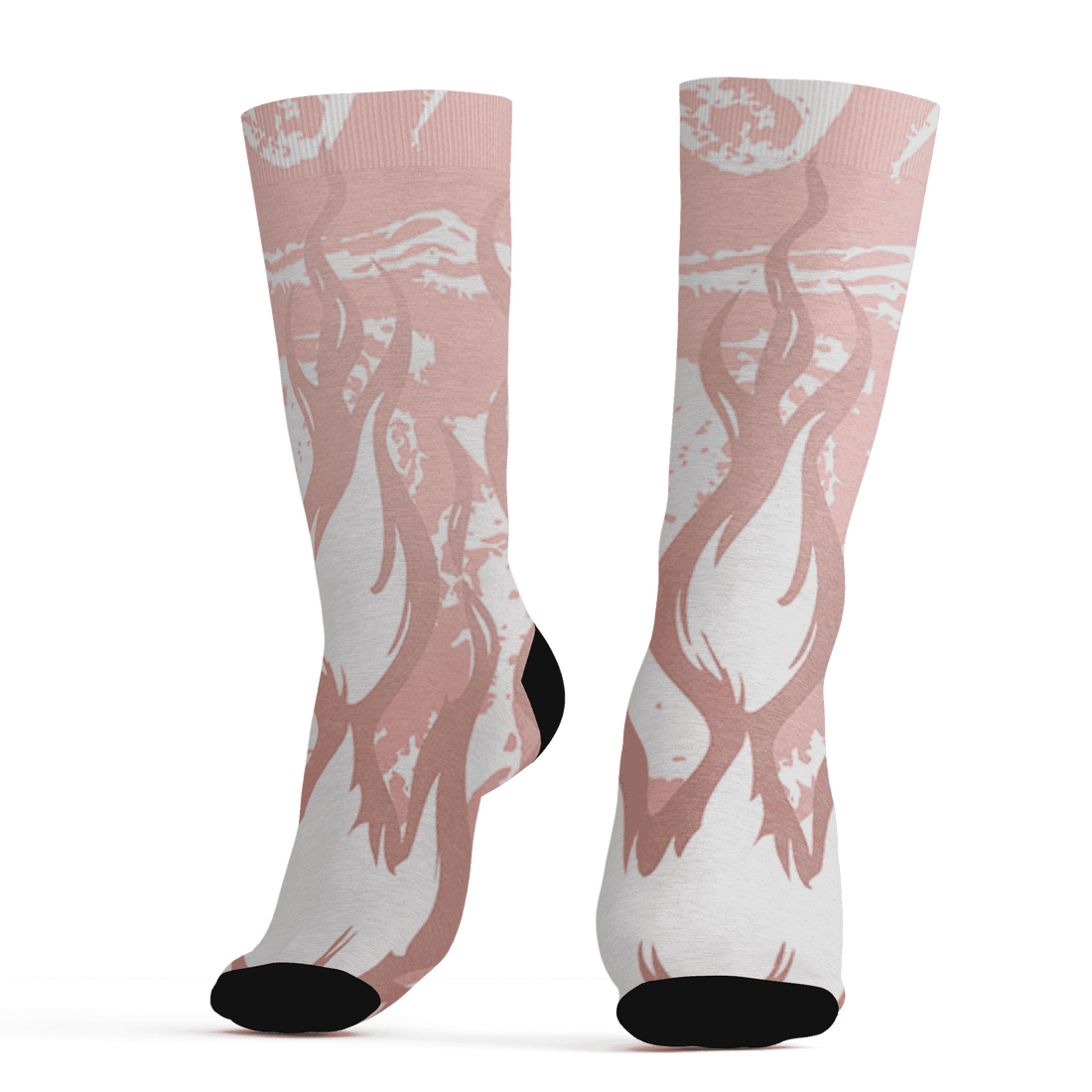 Low Legend Pink 11s Socks Match BER Burn Fear 3D All-Over Print - NastyJamz