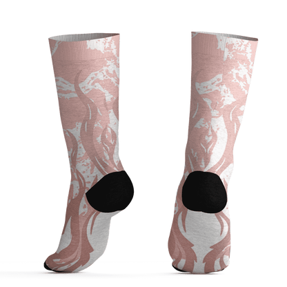 Low Legend Pink 11s Socks Match BER Burn Fear 3D All-Over Print - NastyJamz