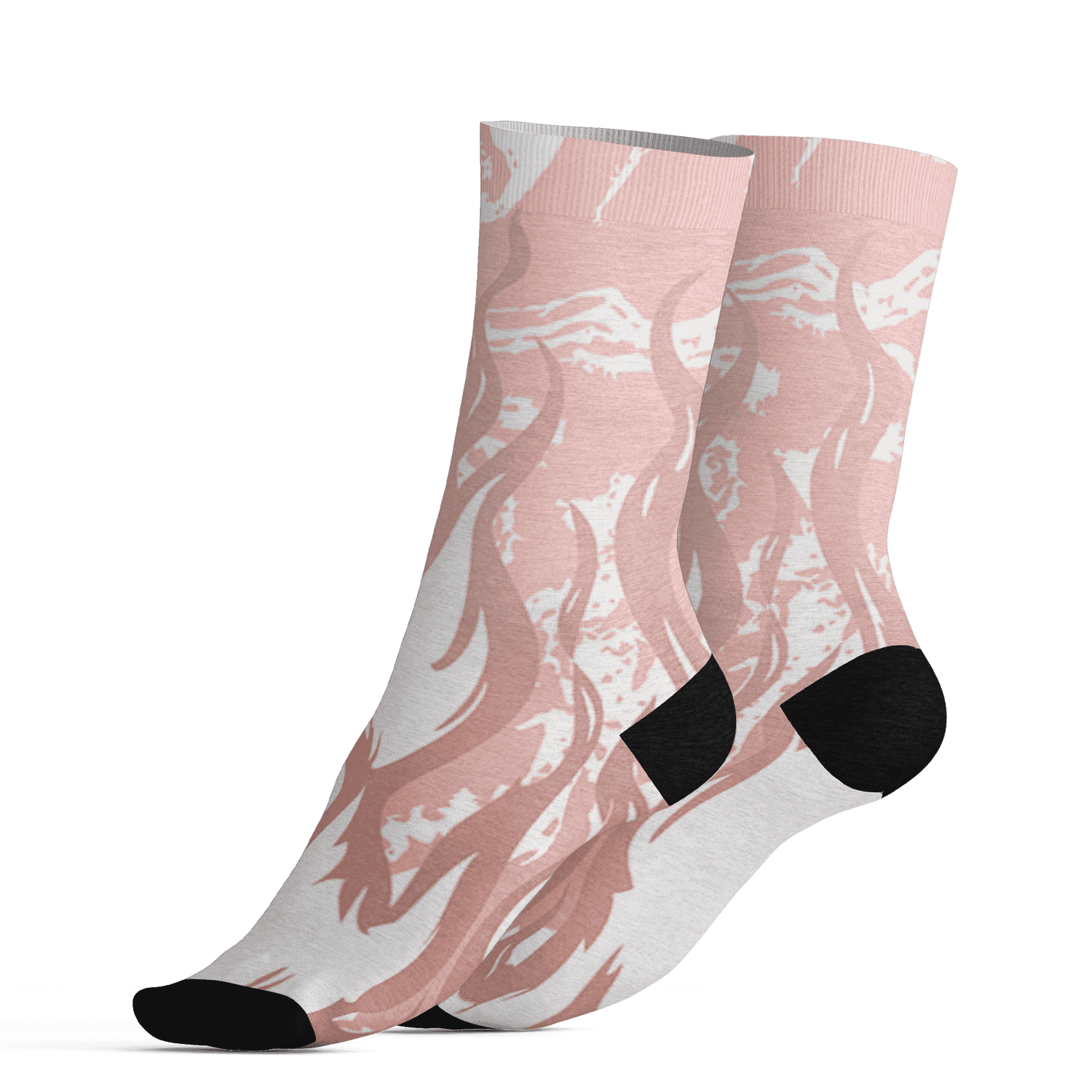 Low Legend Pink 11s Socks Match BER Burn Fear 3D All-Over Print - NastyJamz