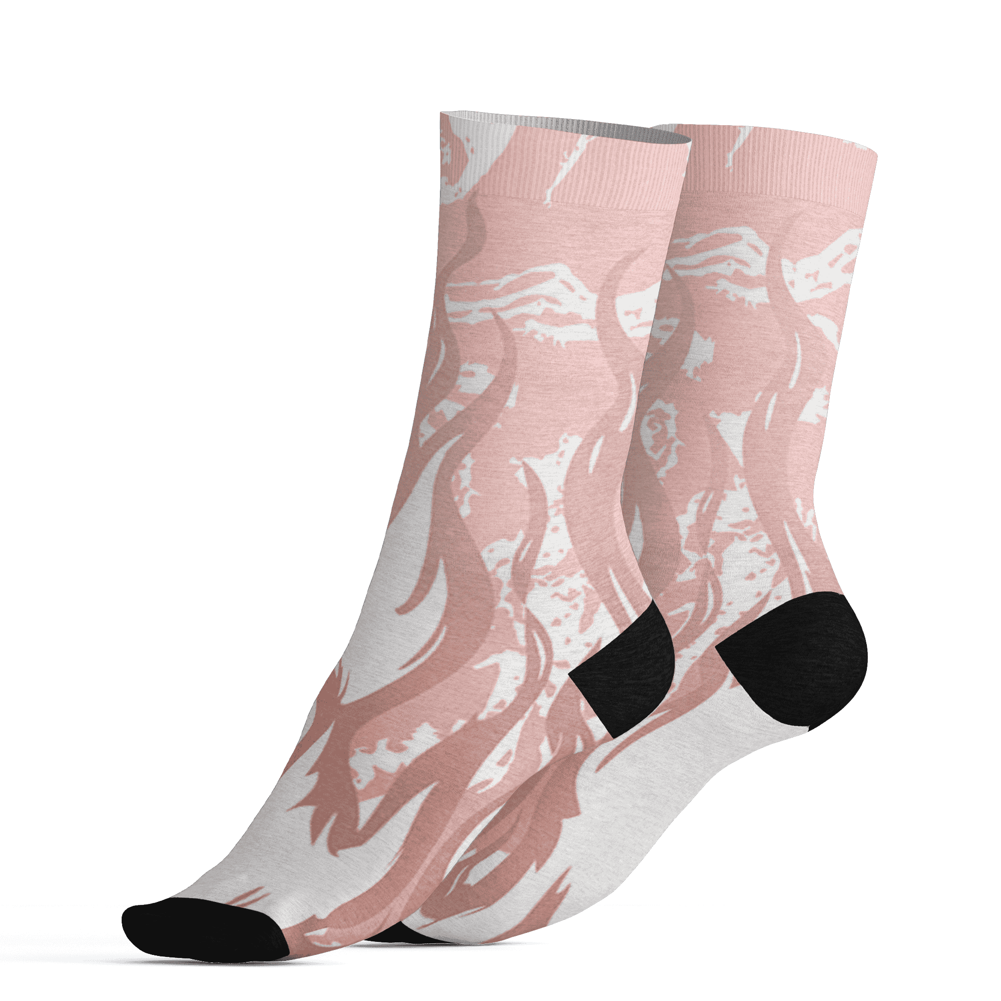 Low Legend Pink 11s Socks Match BER Burn Fear 3D All-Over Print - NastyJamz