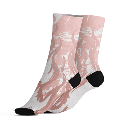 Low Legend Pink 11s Socks Match BER Burn Fear 3D All-Over Print - NastyJamz