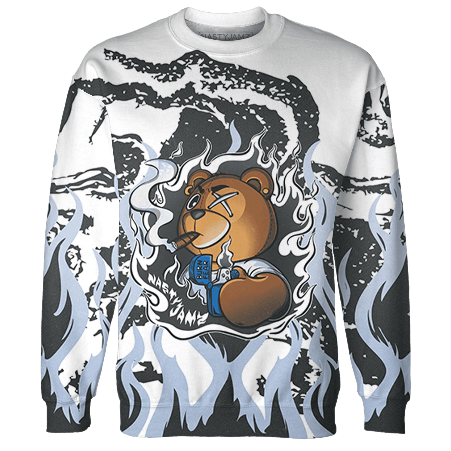 Low Space Jamz 11s Sweatshirt Match BER Burn Fear 3D All-Over Print - NastyJamz