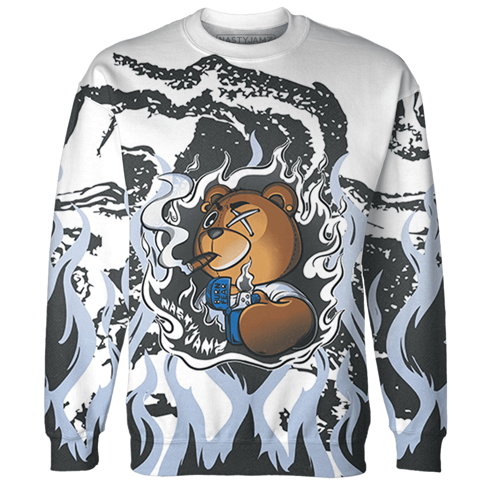 Low Space Jamz 11s Sweatshirt Match BER Burn Fear 3D All-Over Print - NastyJamz