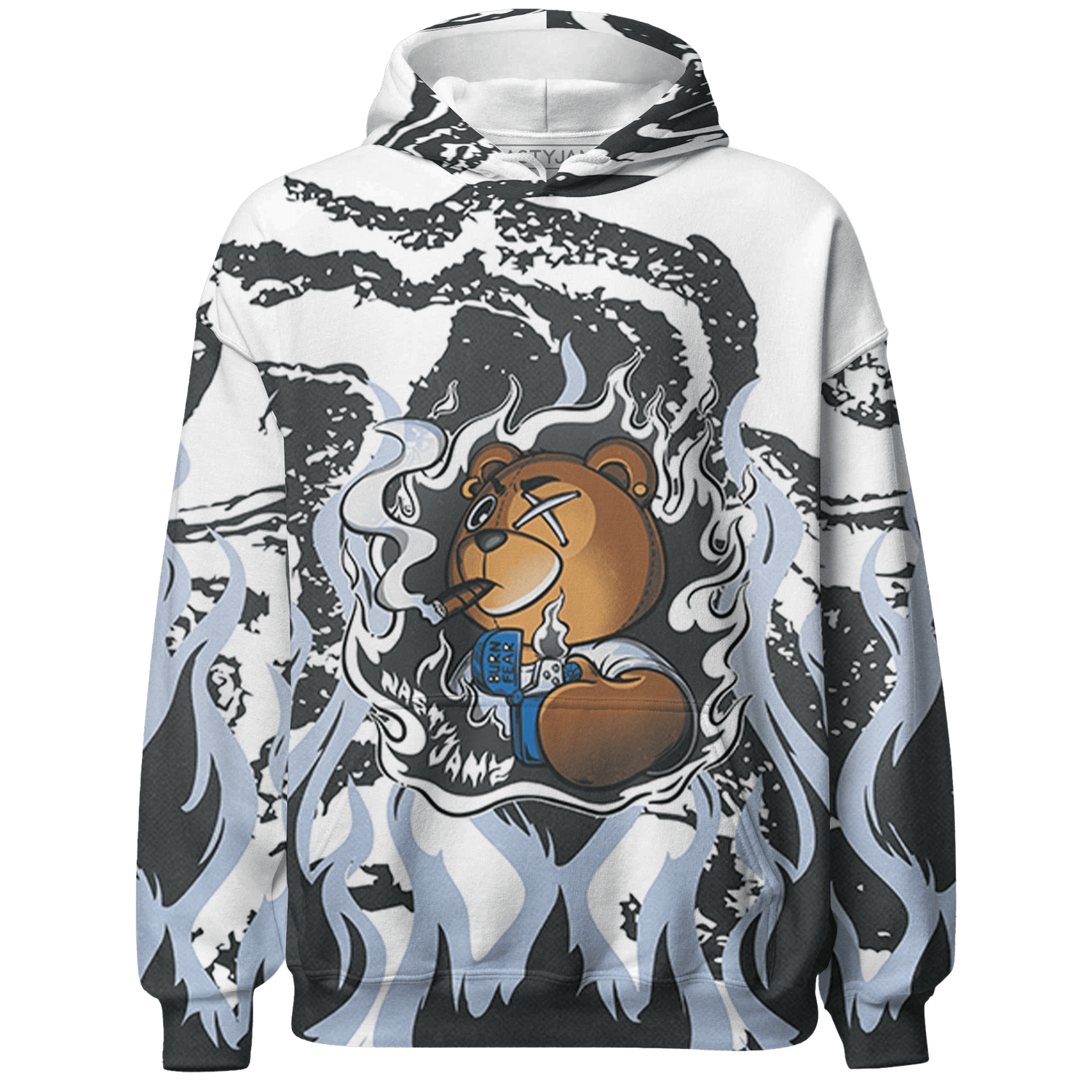 Low Space Jamz 11s Hoodie Match BER Burn Fear 3D All-Over Print - NastyJamz