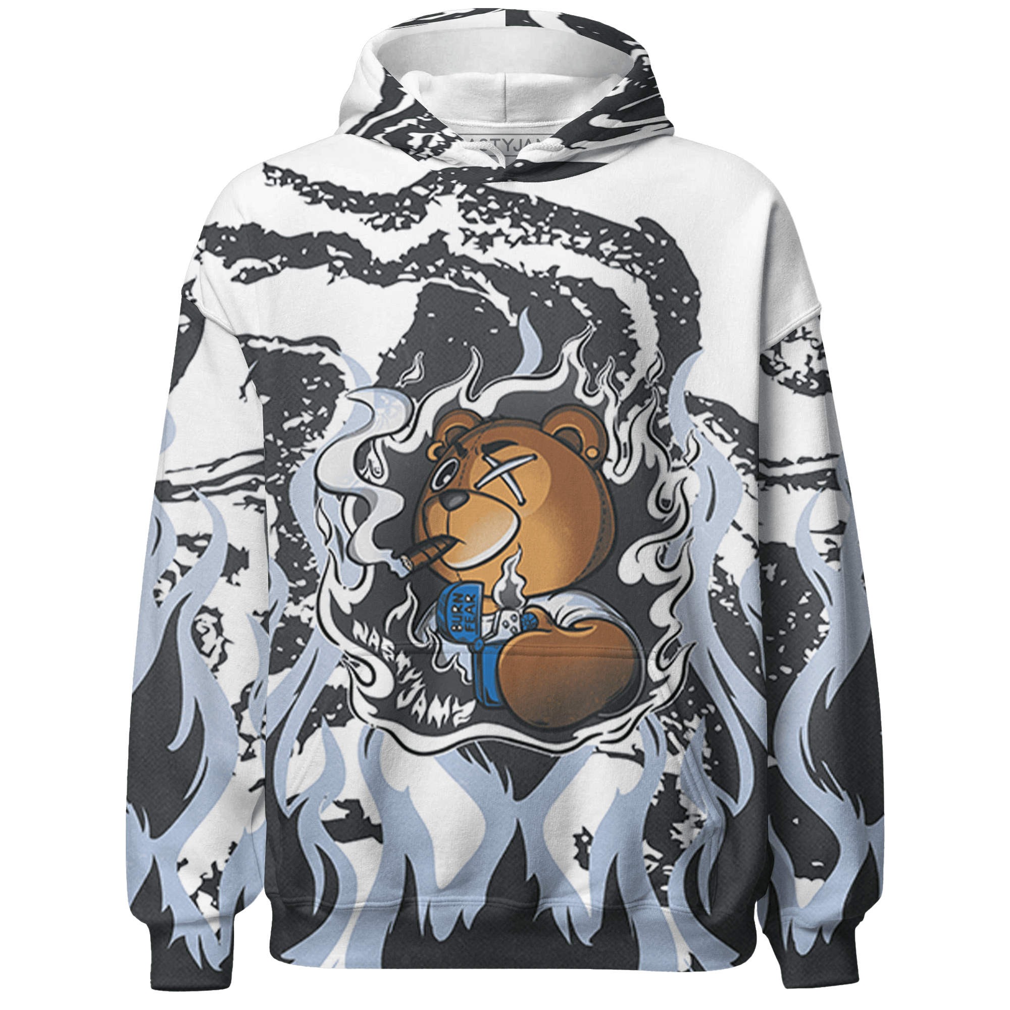 Low Space Jamz 11s Hoodie Match BER Burn Fear 3D All-Over Print - NastyJamz