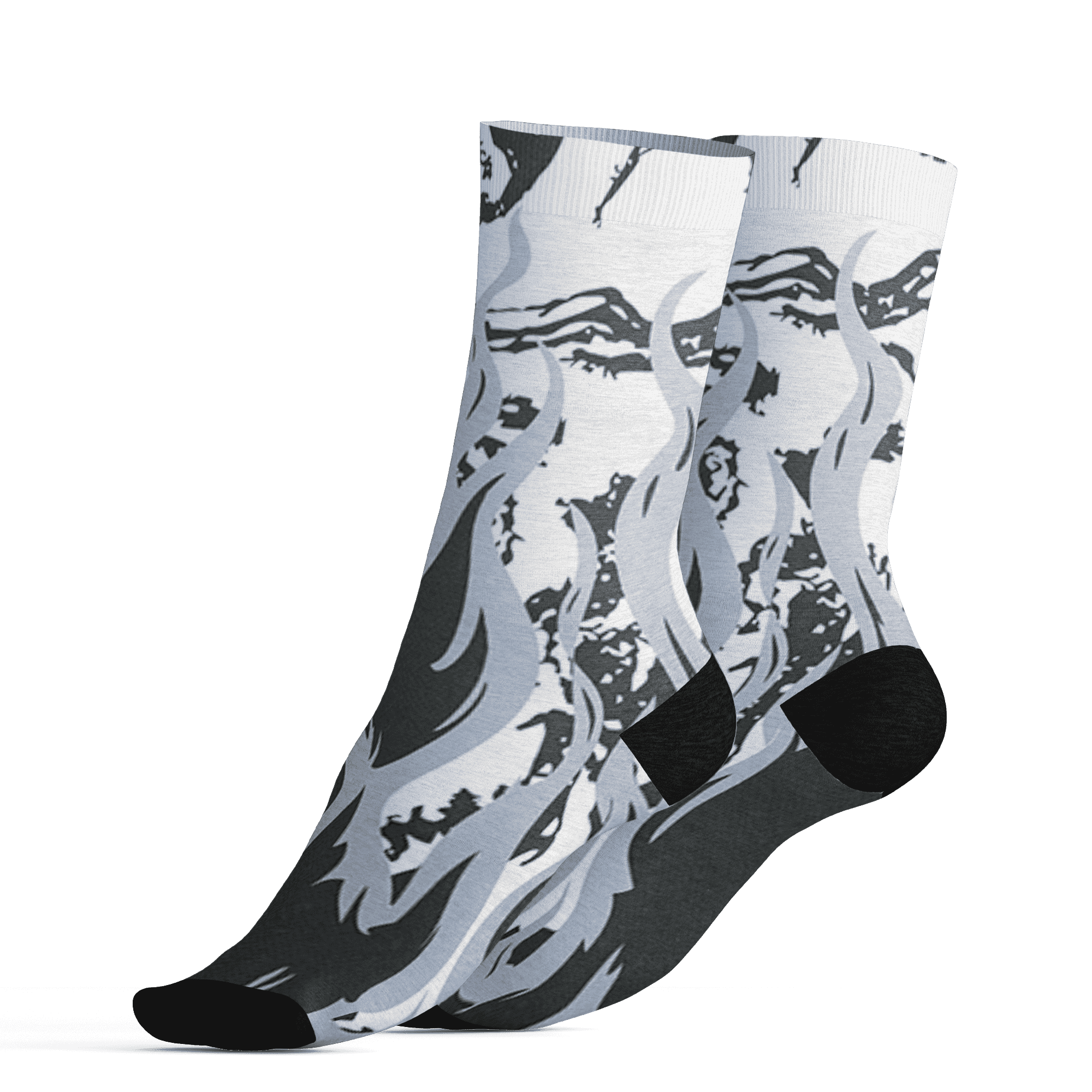 Low Space Jamz 11s Socks Match BER Burn Fear 3D All-Over Print - NastyJamz