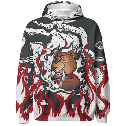 Retro Red Taxi 12s Hoodie Match BER Burn Fear 3D All-Over Print - NastyJamz