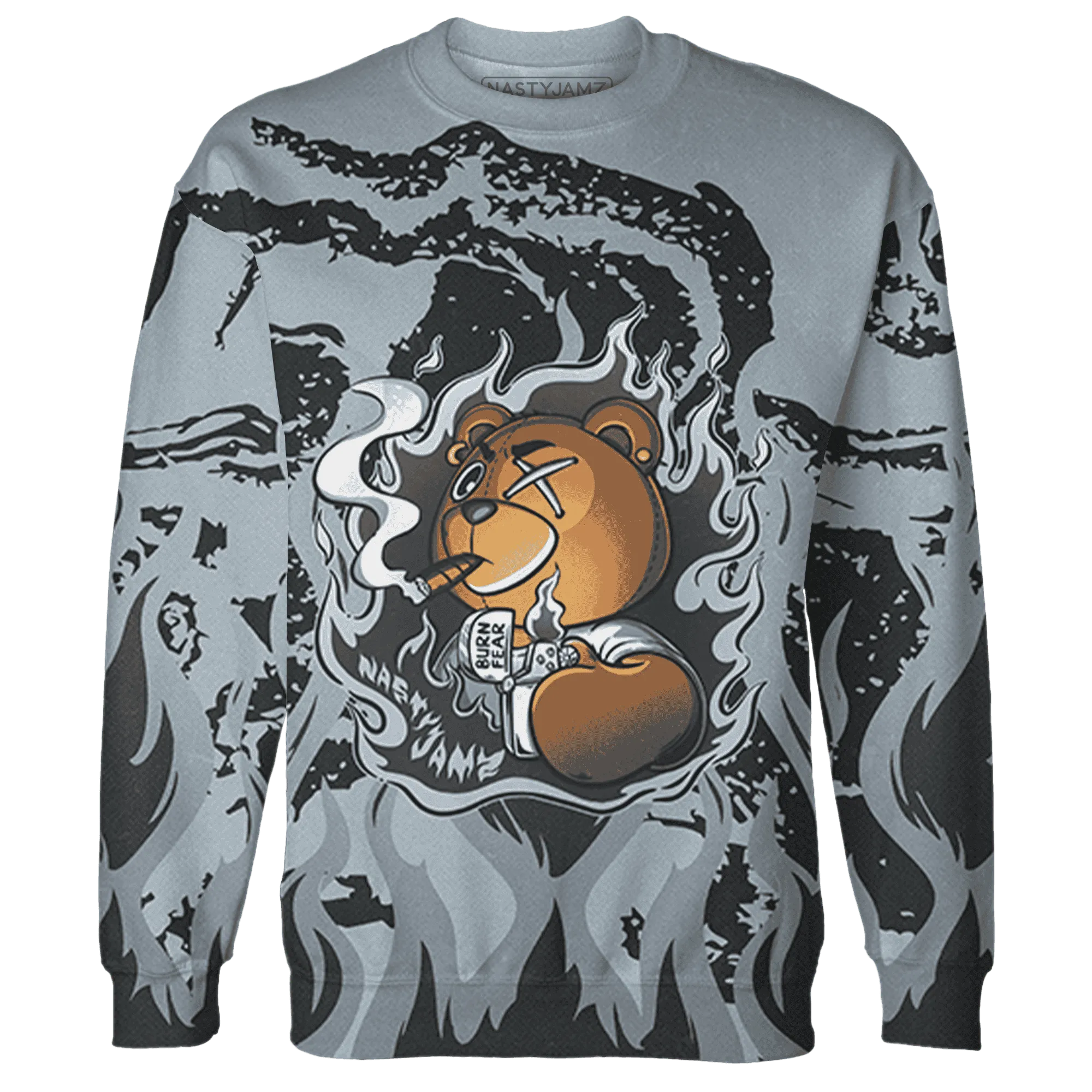 Wolf-Grey-12s-Sweatshirt-Match-BER-Burn-Fear-3D