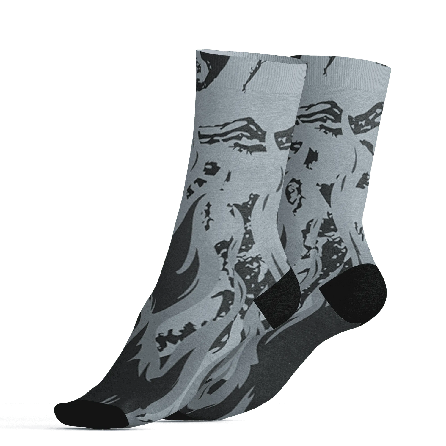 Wolf-Grey-12s-Socks-Match-BER-Burn-Fear-3D