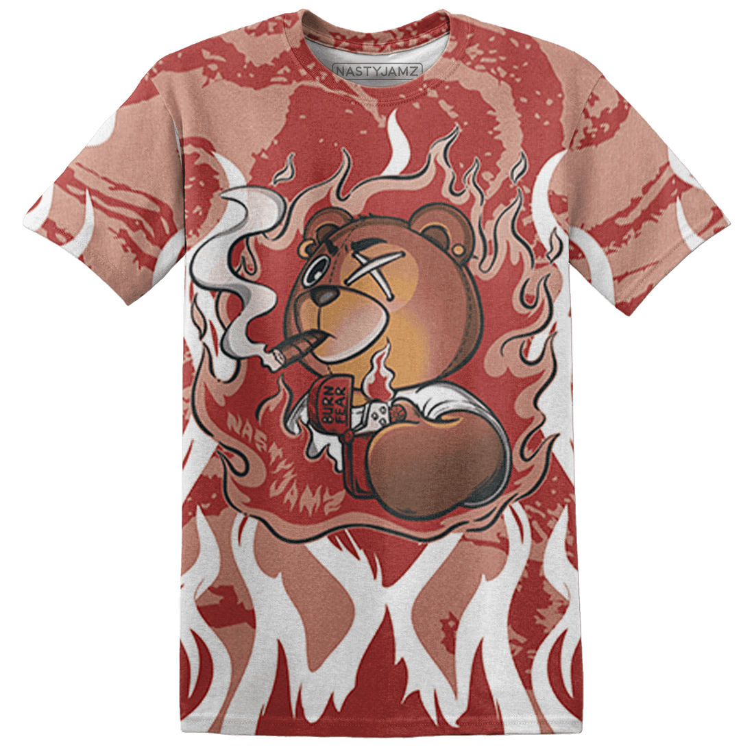 Dune Red 13s T Shirt Match BER Burn Fear 3D All-Over Print - NastyJamz