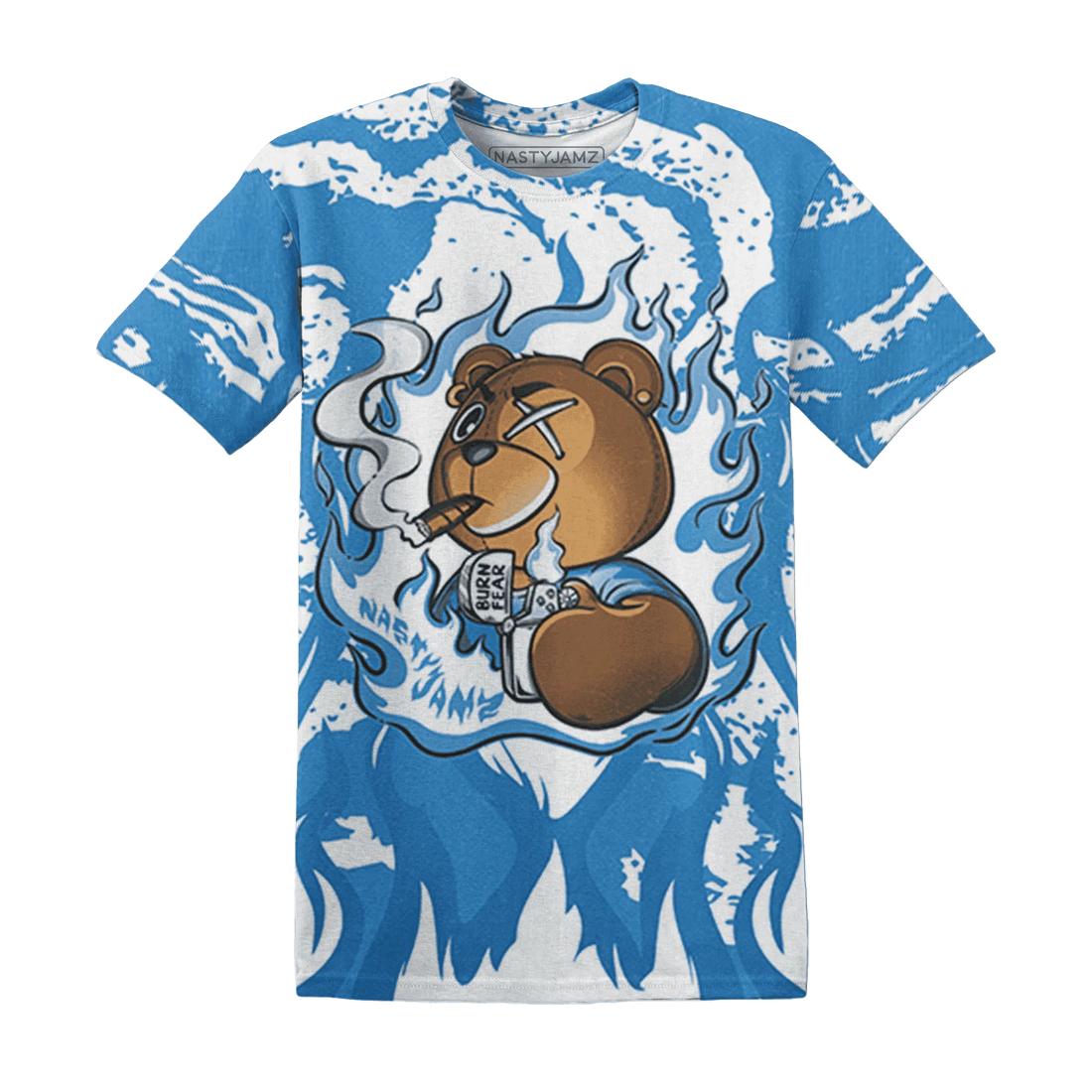 Carolina-Blue-Univercitii-17s-T-Shirt-Match-BER-Burn-Fear-3D