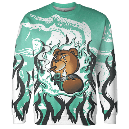 High OG Green Glow 1s Sweatshirt Match BER Burn Fear 3D All-Over Print - NastyJamz