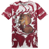 High White Team Red 1s T Shirt Match BER Burn Fear 3D All-Over Print - NastyJamz