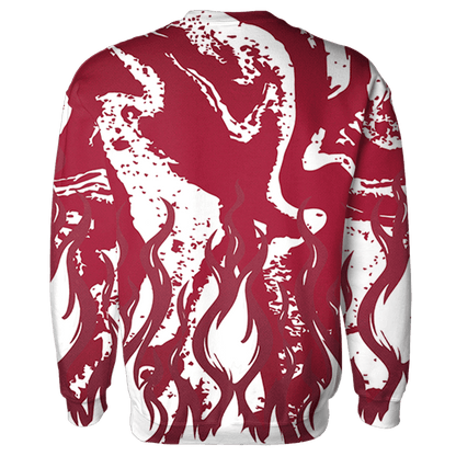 High White Team Red 1s Sweatshirt Match BER Burn Fear 3D All-Over Print - NastyJamz
