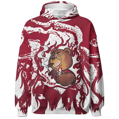 High White Team Red 1s Hoodie Match BER Burn Fear 3D All-Over Print - NastyJamz