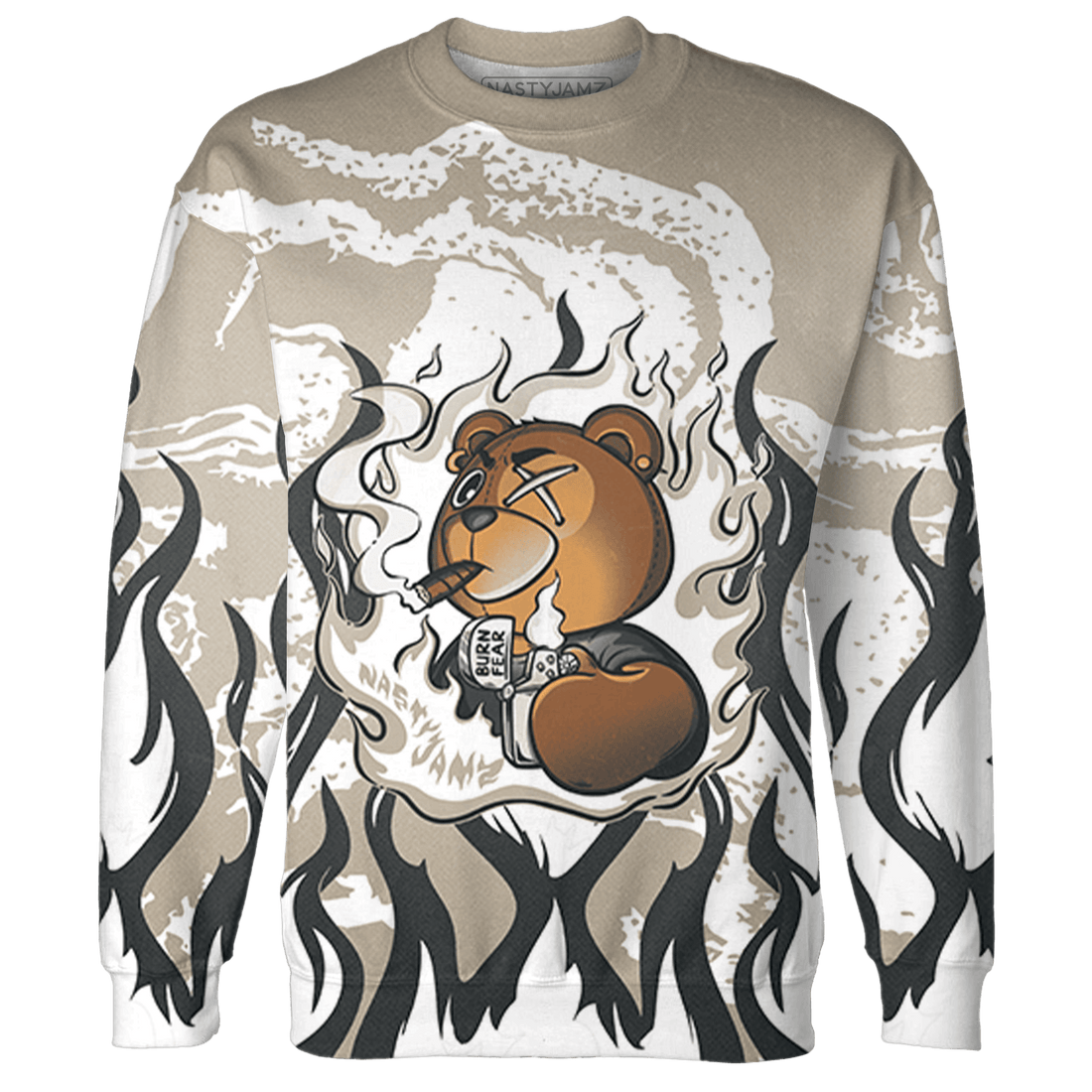 Latte 1s Sweatshirt Match BER Burn Fear 3D All-Over Print - NastyJamz