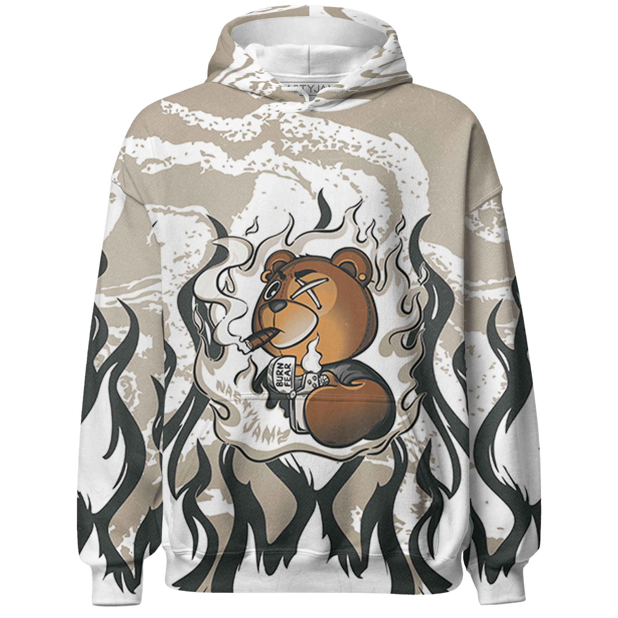 Latte 1s Hoodie Match BER Burn Fear 3D All-Over Print - NastyJamz