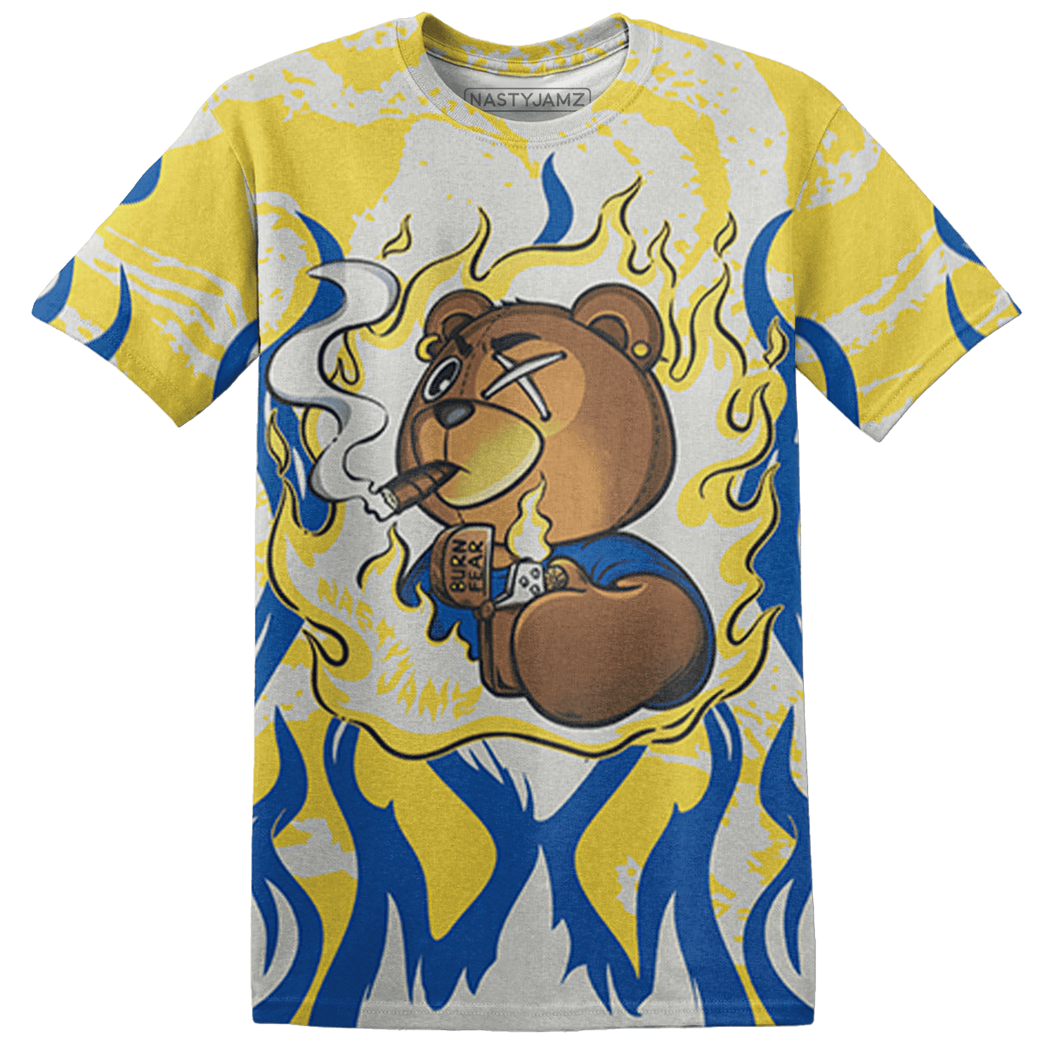 Low OG Canary TVSC 1s T Shirt Match BER Burn Fear 3D All-Over Print - NastyJamz