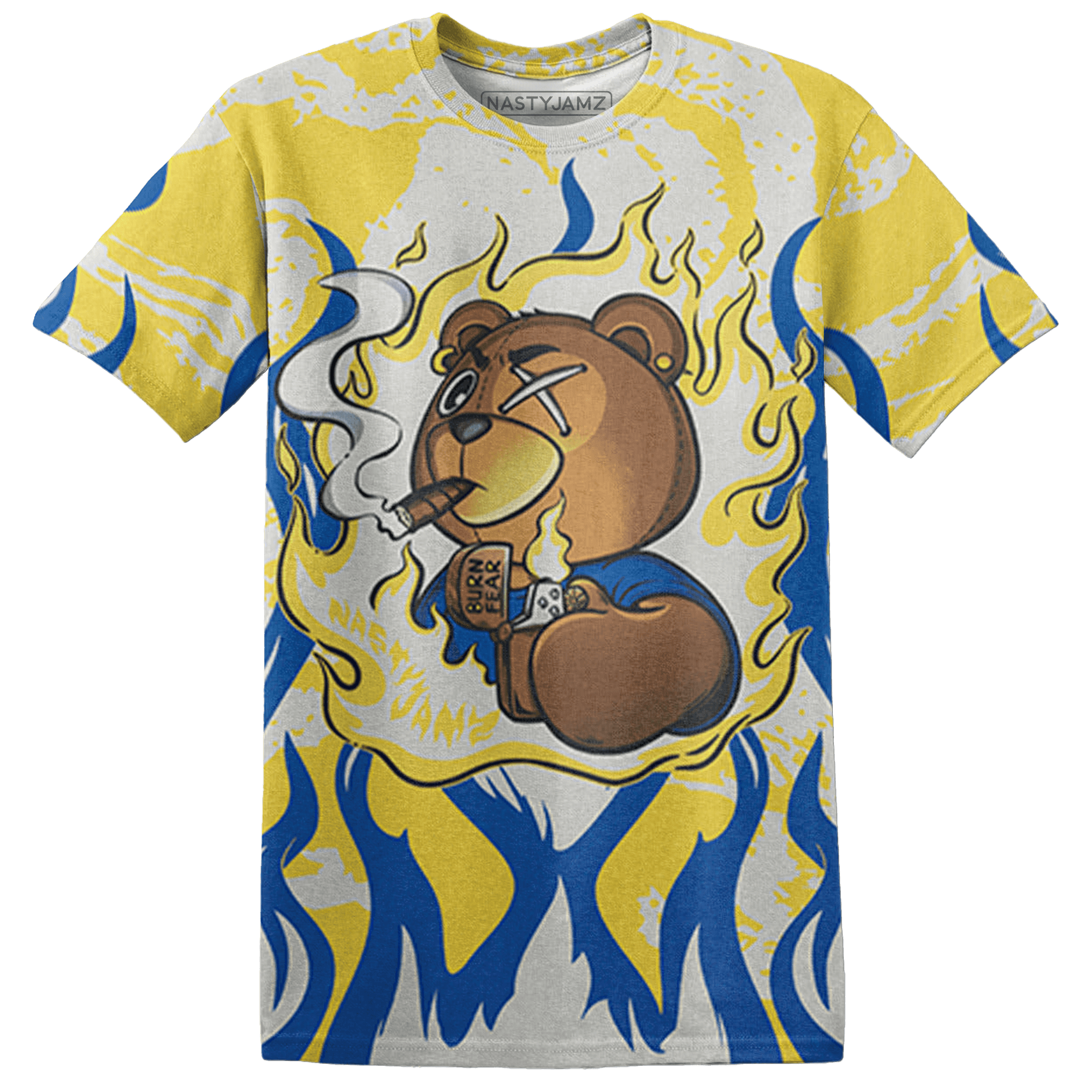 Low OG Canary TVSC 1s T Shirt Match BER Burn Fear 3D All-Over Print - NastyJamz