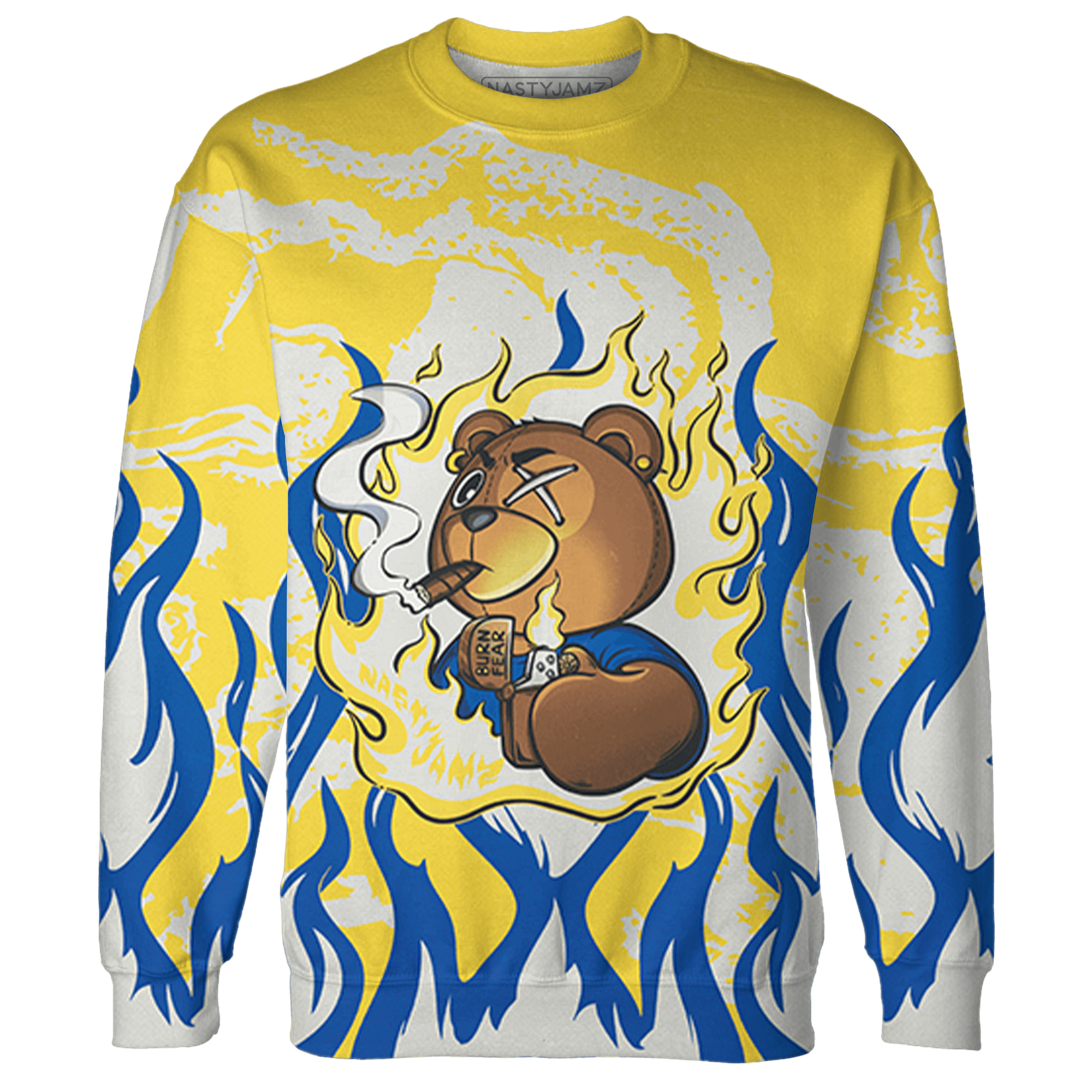Low OG Canary TVSC 1s Sweatshirt Match BER Burn Fear 3D All-Over Print - NastyJamz