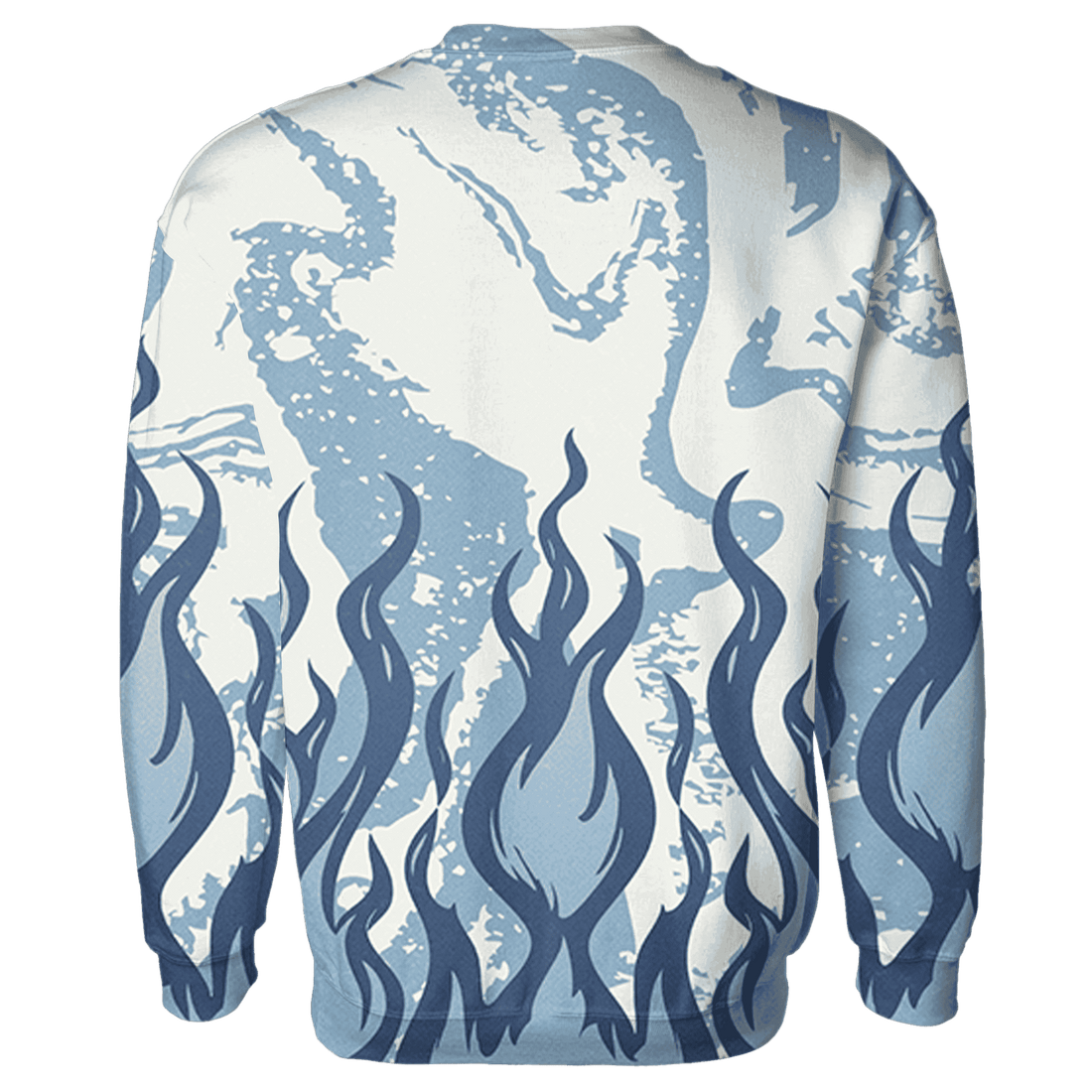 Mid Diffused Blue Grey 1s Sweatshirt Match BER Burn Fear 3D All-Over Print - NastyJamz