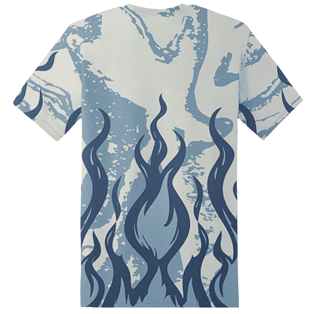 Mid Diffused Blue Grey 1s T Shirt Match BER Burn Fear 3D All-Over Print - NastyJamz