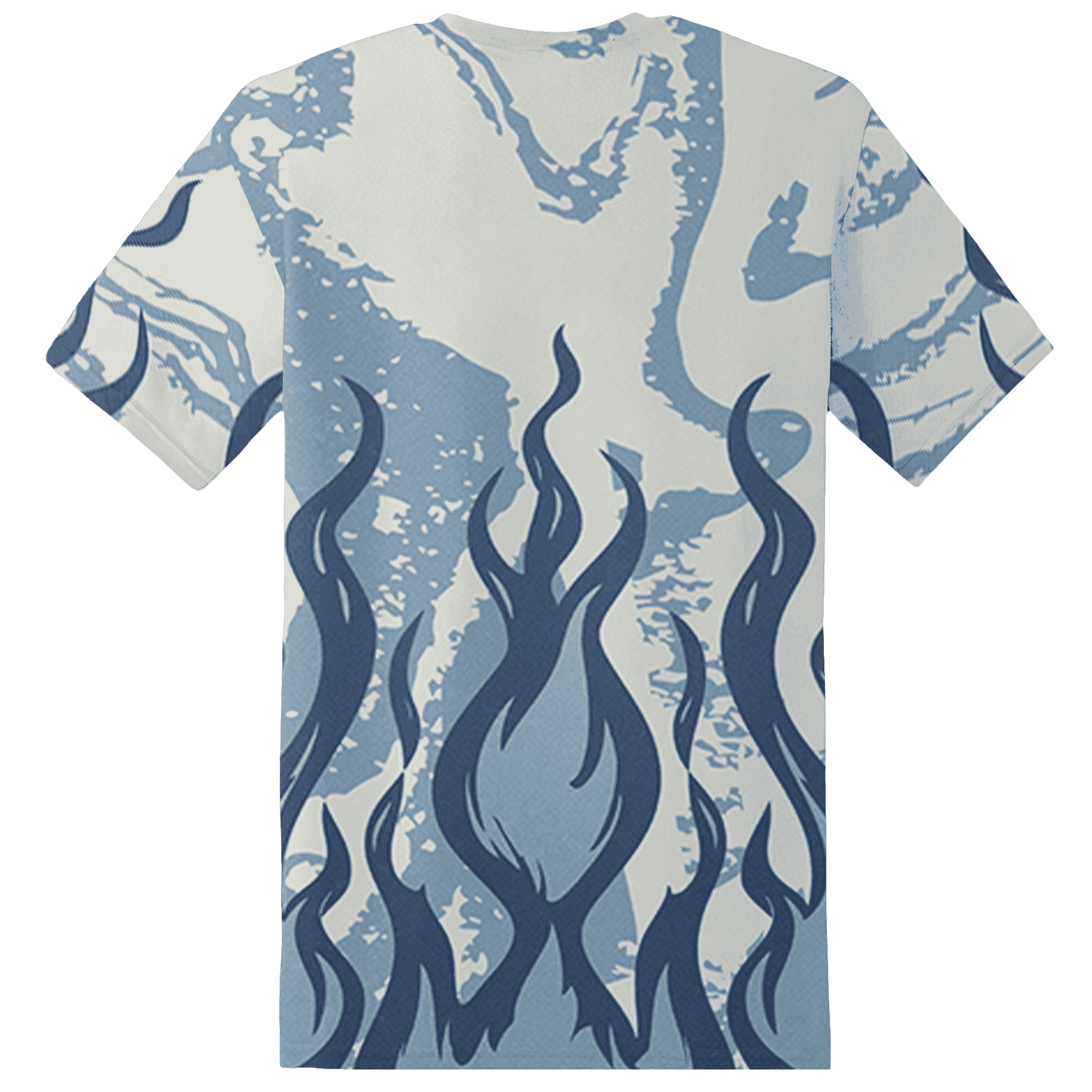 Mid Diffused Blue Grey 1s T Shirt Match BER Burn Fear 3D All-Over Print - NastyJamz