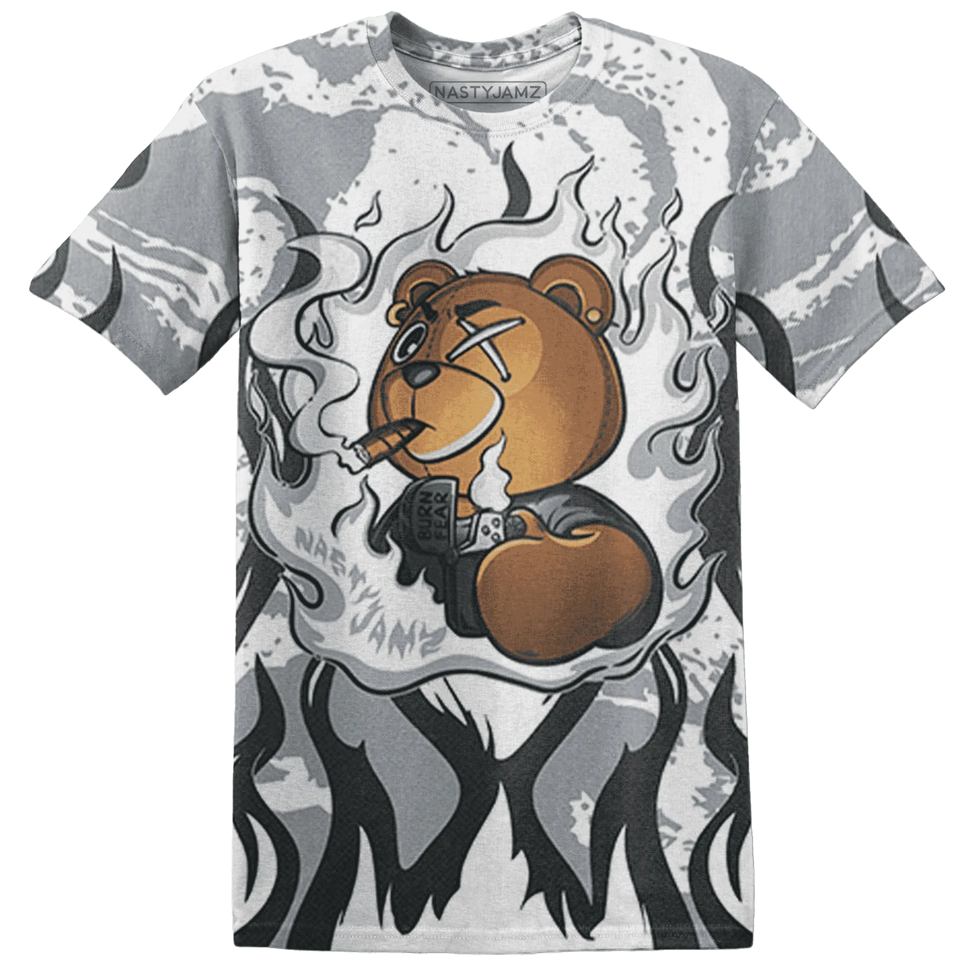 Wolf-Grey-1s-T-Shirt-Match-BER-Burn-Fear-3D