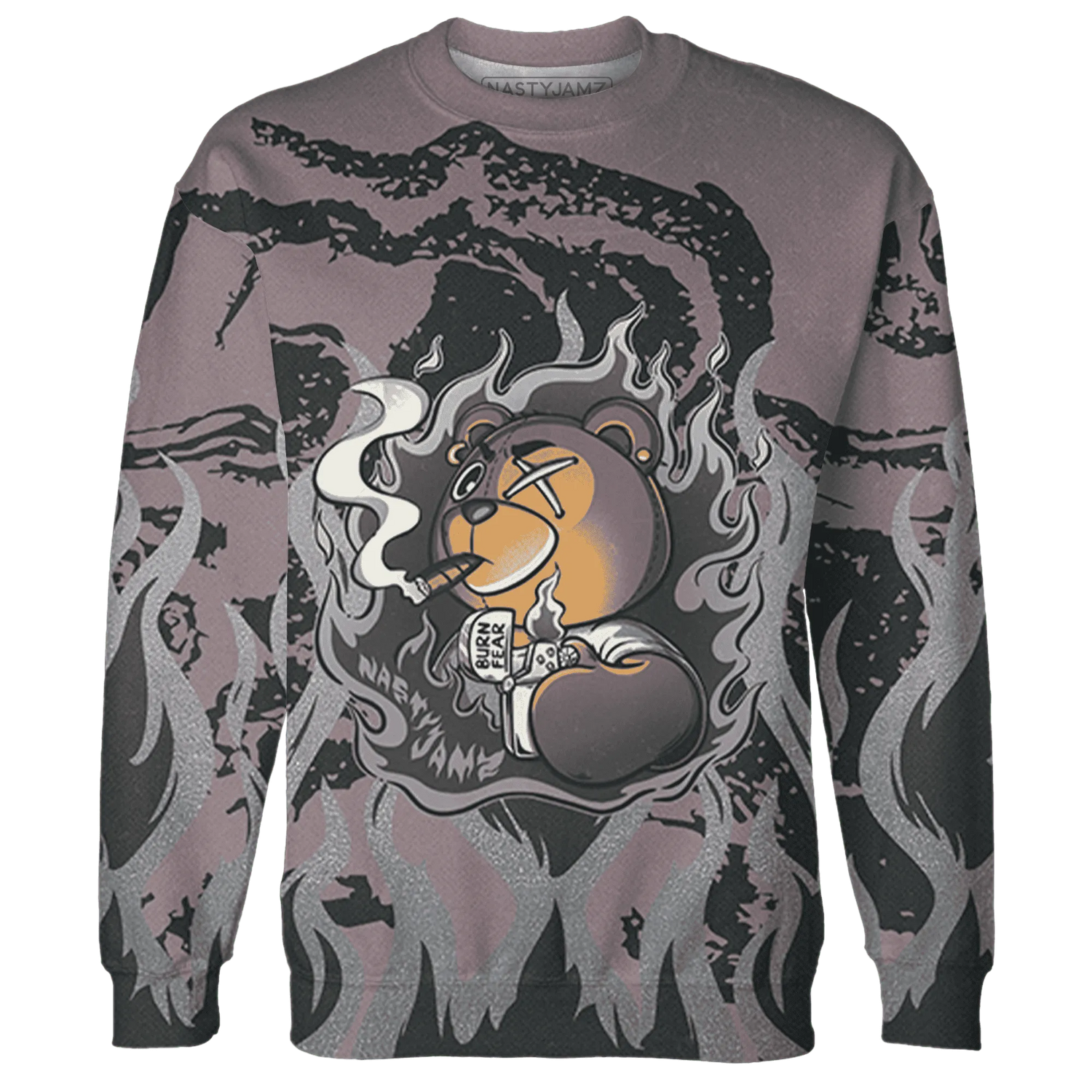 Black-Violet-Ore-3s-Sweatshirt-Match-BER-Burn-Fear-3D