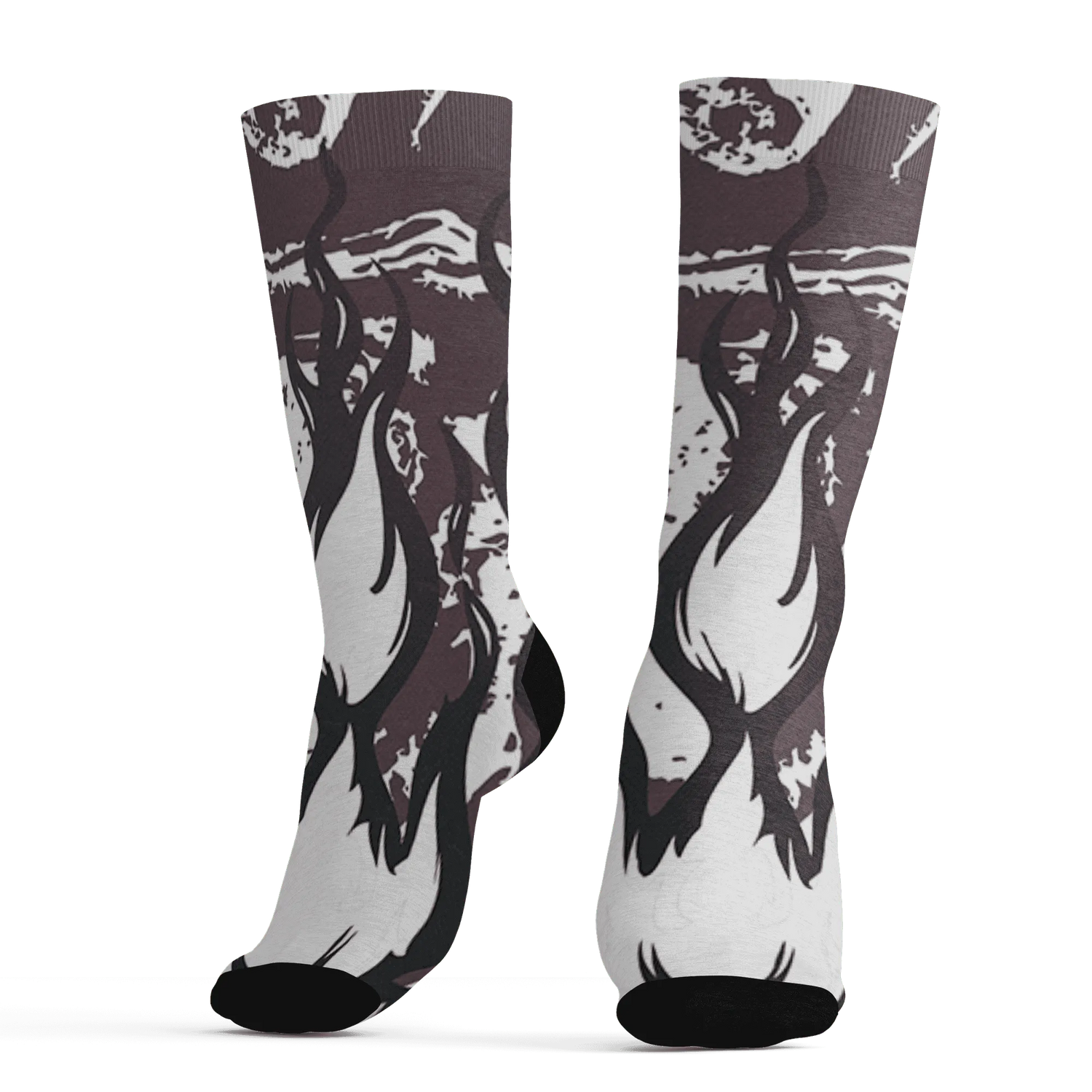Burgundy-Crush-3s-Socks-Match-BER-Burn-Fear-3D