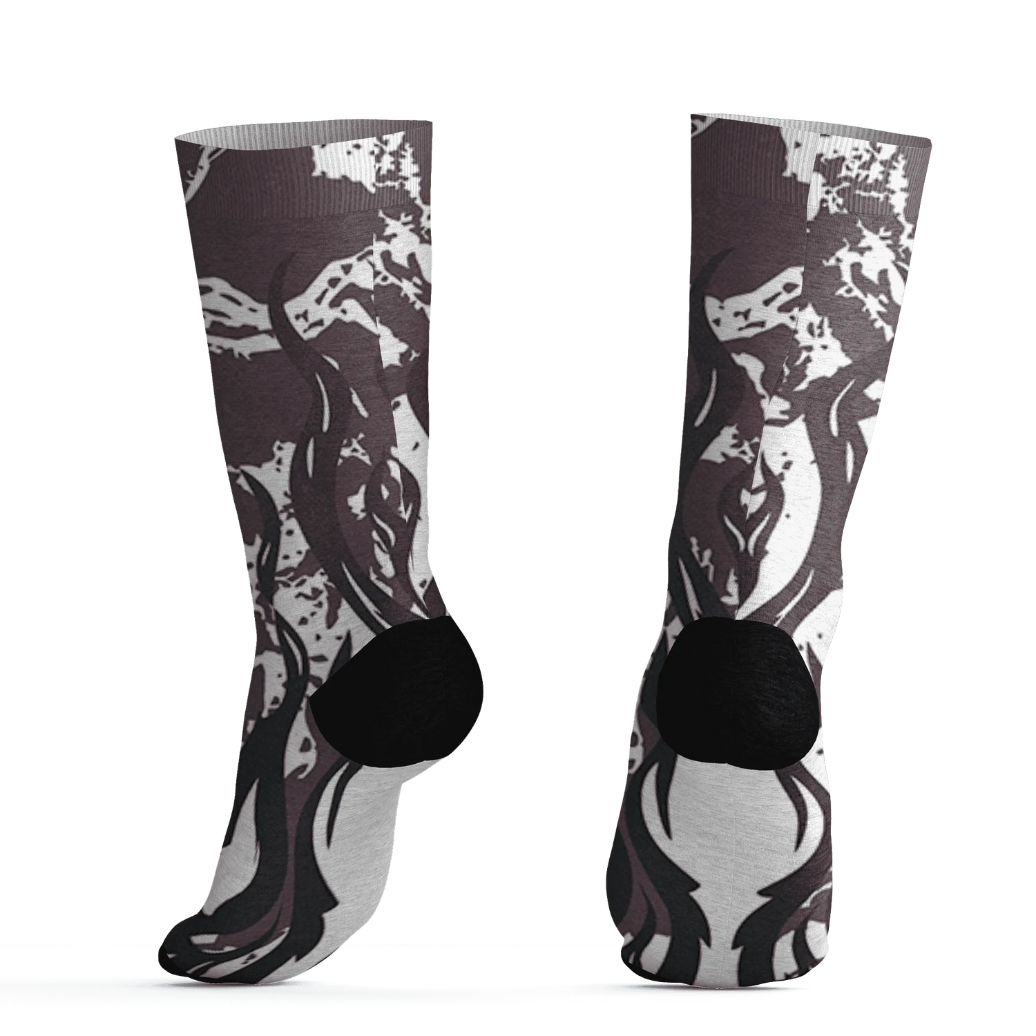 Burgundy-Crush-3s-Socks-Match-BER-Burn-Fear-3D