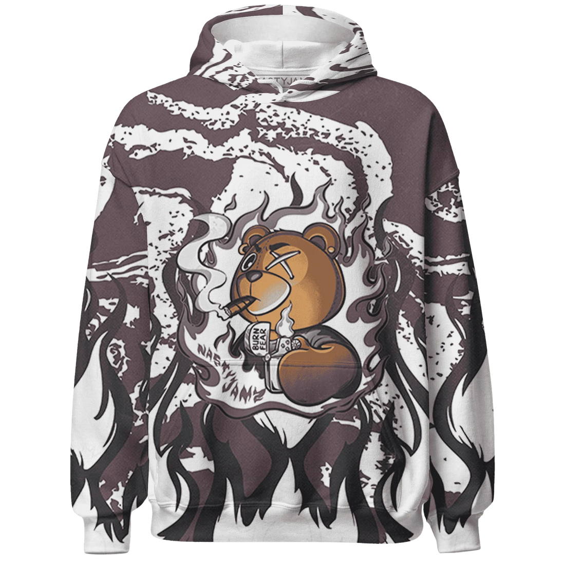 Burgundy-Crush-3s-Hoodie-Match-BER-Burn-Fear-3D