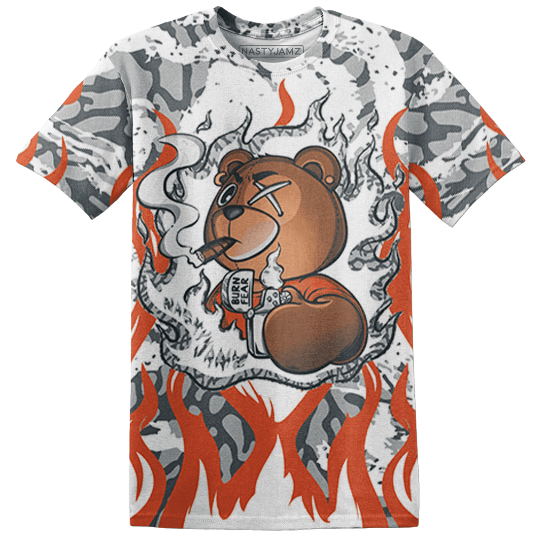 Georgia Peach 3s T Shirt Match BER Burn Fear 3D All-Over Print - NastyJamz