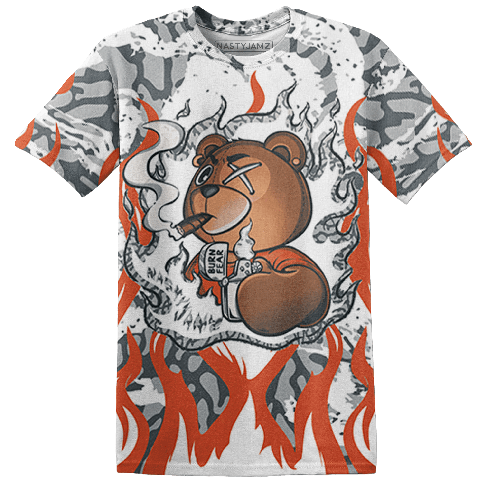 Georgia Peach 3s T Shirt Match BER Burn Fear 3D All-Over Print - NastyJamz