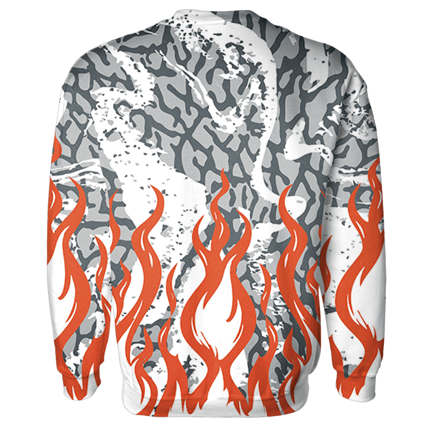 Georgia Peach 3s Sweatshirt Match BER Burn Fear 3D All-Over Print - NastyJamz