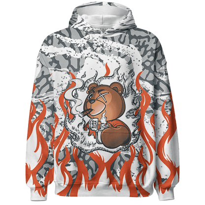 Georgia Peach 3s Hoodie Match BER Burn Fear 3D All-Over Print - NastyJamz