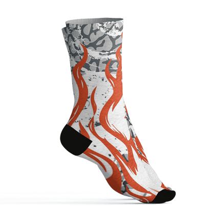 Georgia Peach 3s Socks Match BER Burn Fear 3D All-Over Print - NastyJamz
