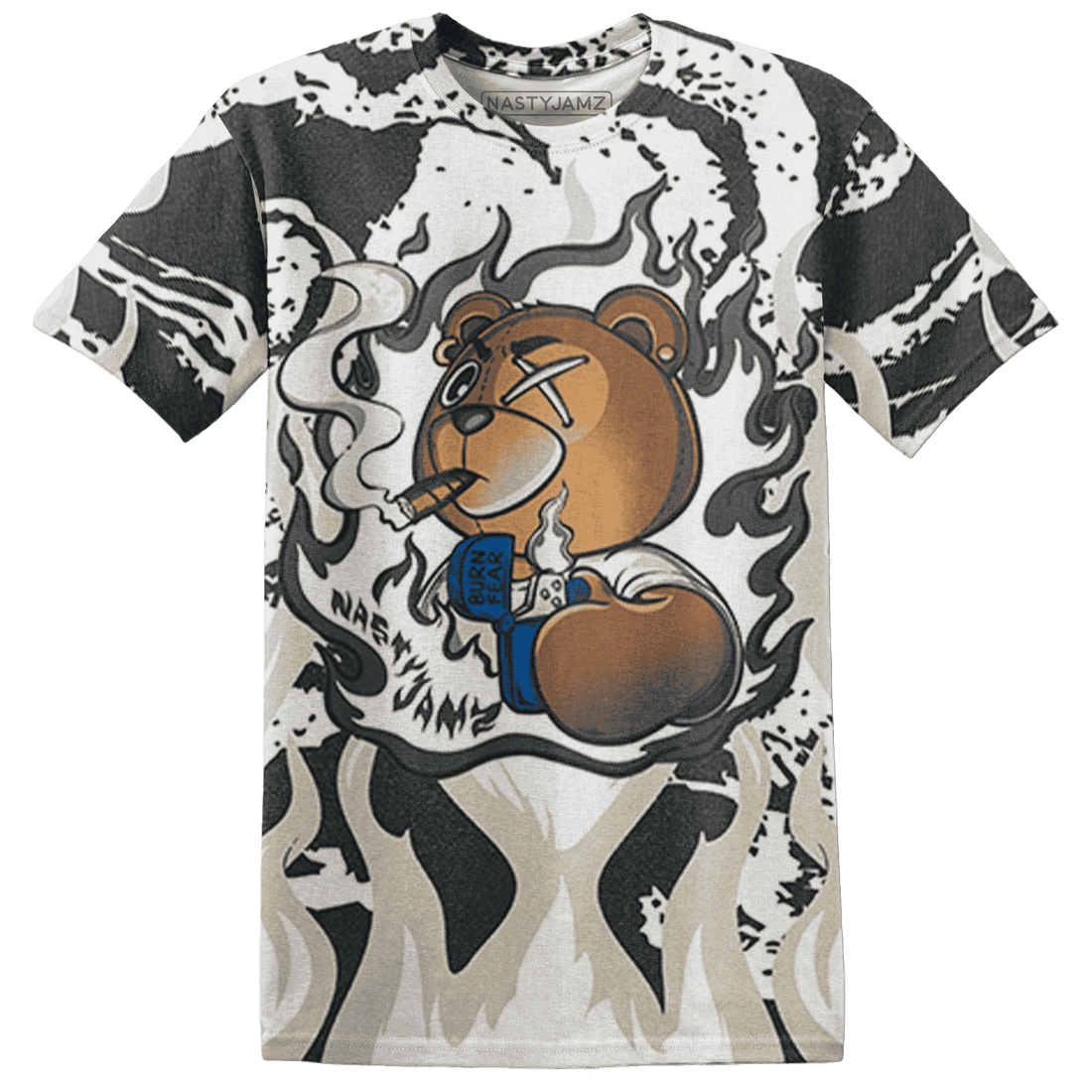 Quaiii 54 3s T Shirt Match BER Burn Fear 3D All-Over Print - NastyJamz