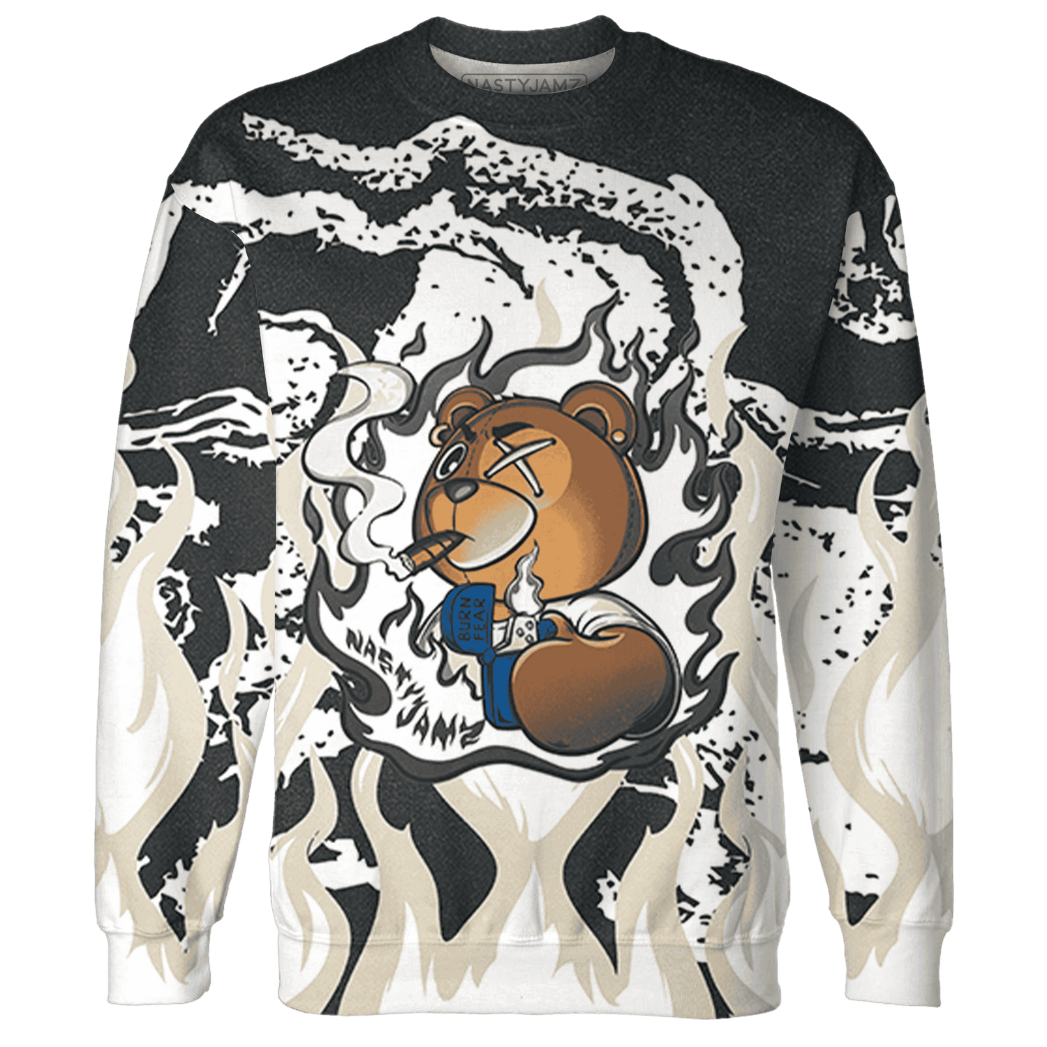 Quaiii 54 3s Sweatshirt Match BER Burn Fear 3D All-Over Print - NastyJamz