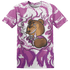 GS Hyper Violet 4s T Shirt Match BER Burn Fear 3D All-Over Print - NastyJamz