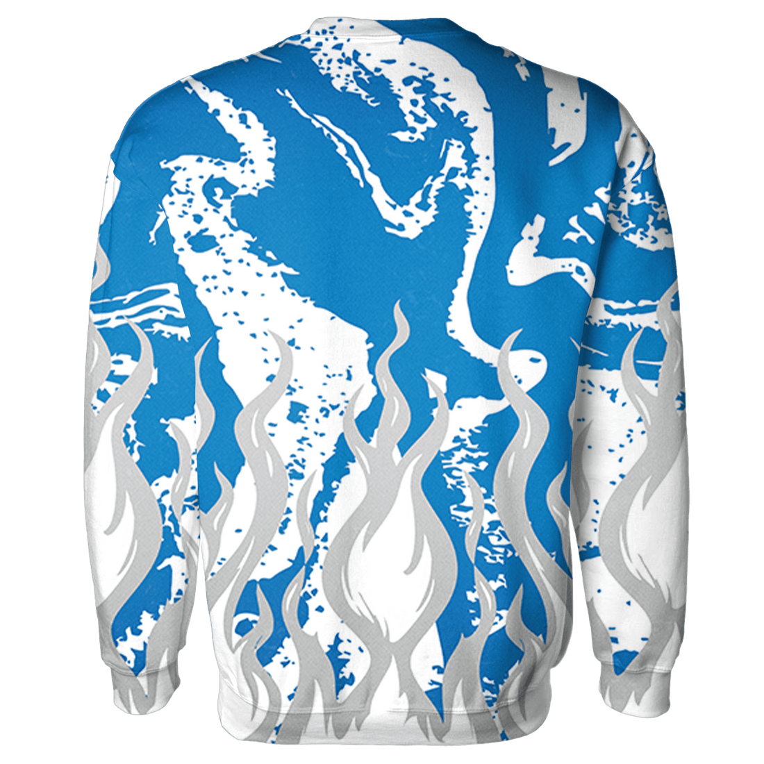 Industrial Blue 4s Sweatshirt Match BER Burn Fear 3D All-Over Print - NastyJamz