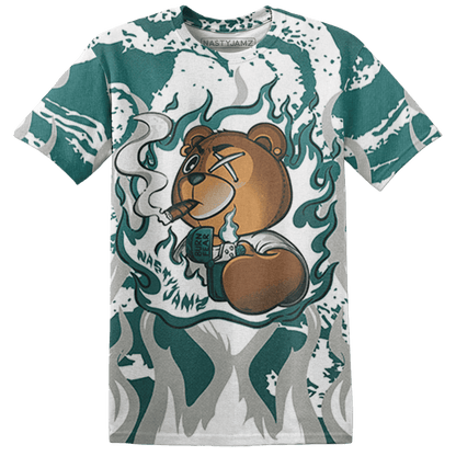 Oxidized Green 4s T Shirt Match BER Burn Fear 3D All-Over Print - NastyJamz