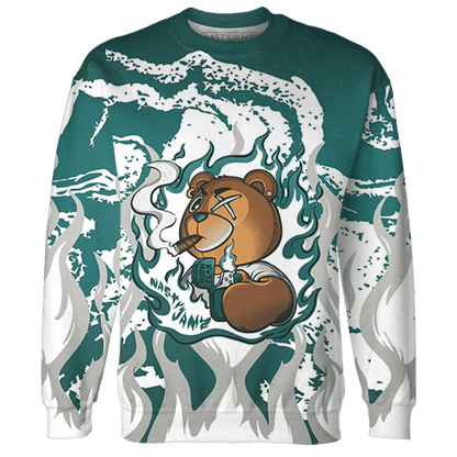 Oxidized Green 4s Sweatshirt Match BER Burn Fear 3D All-Over Print - NastyJamz